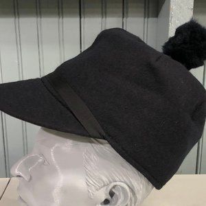 Langenberg Wool Wrapped Ear Flaps 6 5/8 Winter Ski Made USA Hat Pom